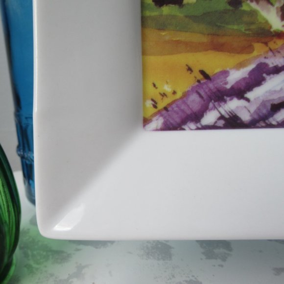 Porcelain Rectangular Serving Platter Fields of Provence by Gourmet Village - Picture 6 of 11